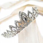 Kokonet Ezüst Diadem esküvőre Lány esküvő fényes (4-0175)