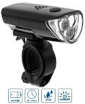 VeloGo elemes első kerékpár lámpa (3 LED, 25 Lumen, Fekete) (8200115)