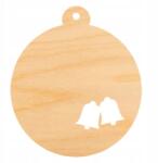 Loveart Rétegelt Lemezből Készült Dekoráció gömb medál 6cm Csingiling (LOV-Sklejka)