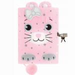 DERFORM Napló plüss jegyzetfüzet lakattal Cica Kidea (ppzkk) (700774)