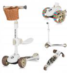 Lionelo Összecsukható roller Háromkerekű futóbicikli led Lionelo Franky Beige (podświetlane duże koła, koszyk, z siedziskiem)