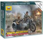 Zvezda Háborús játékok (II. világháború) katonai 6142 Német R-12 motorkerékpár (1: 72) (GXP-515356)