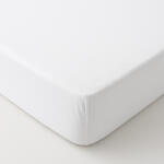 idealisotthon Pamut jersey gumis lepedő, fehér, 200x200 cm (IO-BS-FSC-200-200-WH)