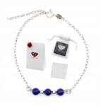  Női karkötő ezüst Lapis Lazuli 925-ös ezüst lánc ajándék