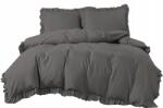 Strefa Spania Ágynemű garnitúra 160x200 fodros ágynemű grafit