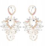 Kokonet Arany színű, kristályos csillár fülbevaló, látványos, cirkónia kövekkel, ragyogó (Złote długie duże kolczyki wesele)