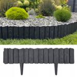 GardenPlast Kerti Rózsafa gyepszegély kerítés Wood 0, 58 mb fekete (Wood Czarny)