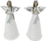  Angel Polyresin 80X55X150Mm Mix, Fehér, Ezüst, Csillámmal
