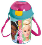 Barbie Happy Thoughts műanyag szívószálas kulacs akasztóval 450 ml