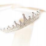 Kokonet Diadem ezüst esküvő szalagavató strasszok (4-0178)