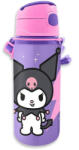  Hello Kitty Kuromi alumínium szívószálas kulacs akasztóval 600 ml