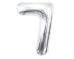  Ezüst Silver 7-es szám fólia lufi 85 cm