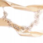 Kokonet esküvői ág Ékszer levelekkel és virágokkal (4-0108)