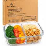 POLIFACH Üveg ételtároló fedővel ebéd doboz uzsonnás doboz 994 (PF-994)