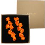 Kokonet Fülbevaló narancssárga arany virágok Készített Ajándék (Kolczyki pomarańczowe złote kwiaty ROBIONE)