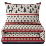 Strefa Spania Ágyneműhuzat 140x200 Karácsonyi pamut szatén karácsonyfa rénszarvas ajándék minták (ZEDD-POS-SWI-140X200-AML)