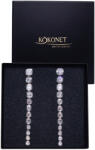 Kokonet Hosszú fülbevaló látványos dekoratív swarovski Minőségi lógós esküvő (Wiszące srebrne kolczyki ślubne)
