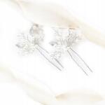 Kokonet Esküvői beszúró szett ezüst beszúró kristályok Boho beszúró (zestaw kokówek do fryzury ślubnej)