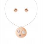 Kokonet Szett fülbevaló medál arany ezüst gyönyörű (3-0044)