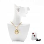  Nyaklánc Kutya Mancs Strassz Ezüst 925 Aranyozott Ajándék Kézzel készített Doboz (5906168090523)