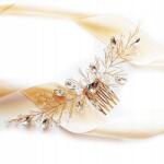 Kokonet Arany hajdísz dekoratív Fésű kristályok (4-0170)