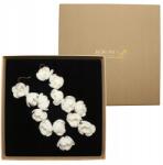 Kokonet Fülbevaló bazsarózsa Esküvői kristályok virágok handmade (6-0005)