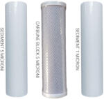 WTS Set cartuse 3 stadii WTS Economy pentru osmoza inversa (WTS001ECON3) Filtru de apa bucatarie si accesorii
