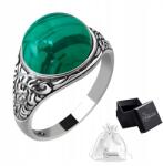 Ulex Premium Ezüst gyűrű pr. 925 Stílusos malachit gyűrű| méret 22 (Pc 2080m P/22)