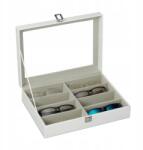 Relaxdays Doboz Szemüvegtartó Tok 8 Pár Fehér (RD10)