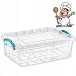 Poly Time Ételtároló Doboz 1L. 20x14x6cm Hűtőszekrény Mikrohullámú Sütő Apróságok Számára (E-490)