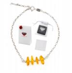  Karkötő Borostyán Ezüst 925 Talizmán Ajándék Doboz Kézzel készített (5906168091322)