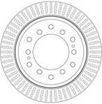 TRW Féktárcsa Toyota Hátsó Land Cruiser 3, 0 D-4D 10-