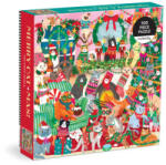 Galison Merry Catmas! 500 Piece Family Puzzle | Mudpuppy