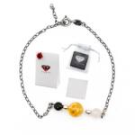  Turmalin Karkötő Citrom Kvarc Ezüst 925 Oxidált Talizmán Ajándék