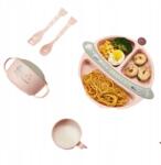 CHI CHI Búzaszalma edénykészlet gyerekeknek rózsaszín Űrhajós Chi Chi (Kosmonauta różowy)