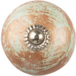 Clayre & Eef Buton mobilier ceramica maro verde Ø 4x4 cm (64480)