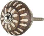 Clayre & Eef Buton mobilier ceramica maro 4x3 cm / S3 cm (64791)