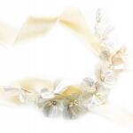 Kokonet Eredeti ezüst színű virágos ág menyasszonyi dísz (4-0117)