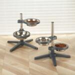  Szürke dupla rozsdamentes acél kutyatál, állítható, csúszásmentes, S 700 ml (Yiwu dylan)