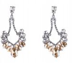 Kokonet Függő Arany Kristály Fülbevaló, grafit