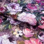  Dekorációs anyag Oil painting flowers mauve digital print