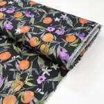  Viszkóz SATIN Leaves and oranges digital print