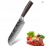 Eurobatt Santoku konyhai húsvágó kés 30, 5 cm precíziós éles kiváló minőségű (EKW1079c)