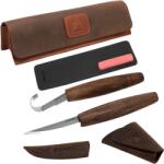 BeaverCraft Set de unelte pentru sculptat linguri Beavercraft (C4X + SK5RX + accesorii de ascuțire) din piele au