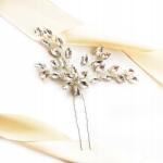 Kokonet Esküvői kokárda strasszokkal, elegáns (Wpinka KOKÓWKA wsuwka ślubna cyrkonie)