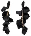 Kokonet Fülbevaló Fekete Hosszú lógó levelek Arany Boho (3-0296)