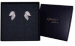 Kokonet Esküvői elegáns szárnyas fülbevaló Ezüst swarovski strasszokkal díszítve (Kolczyki skrzydła eleganckie ślubne Srebrne)