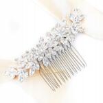 Kokonet Glam stílusú esküvői hajfésű nagyon Fényes oldalsó díszítéssel (4-0200)