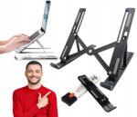 SATIS Laptop És Tablet Tartó Állvány Összecsukható Állítható Univerzális Fekete (FA012)