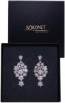 Kokonet Virágos fülbevaló strasszokkal, elegáns, mutatós (SREBRNE kolczyki kwiatuszki kwiatki błyszczą)